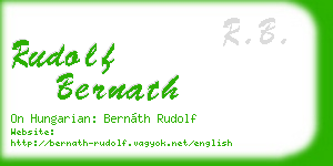 rudolf bernath business card